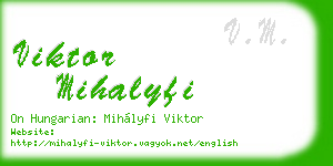 viktor mihalyfi business card