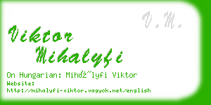 viktor mihalyfi business card